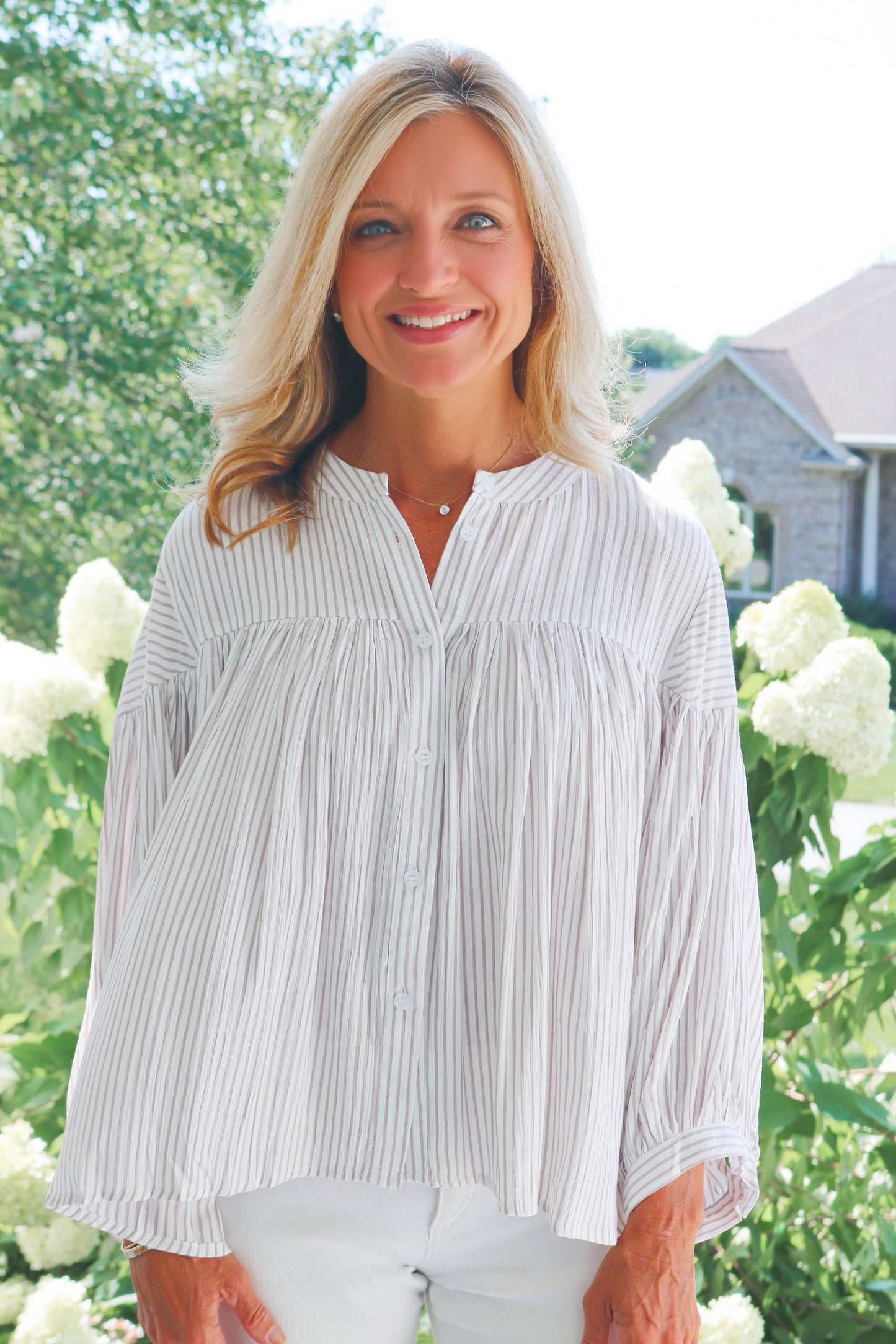 Sunday Button Down Blouse Top