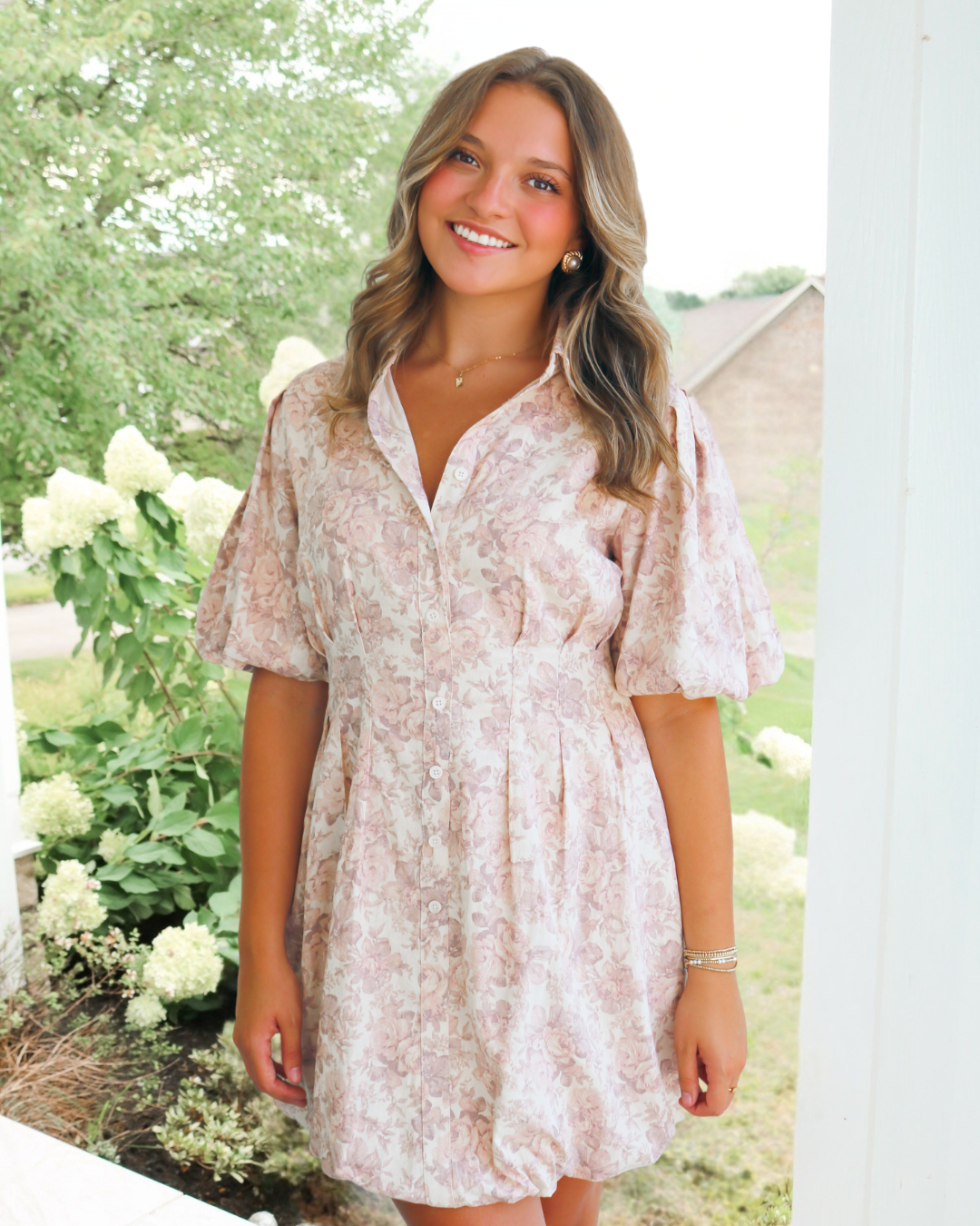 Bashful Bubble Hem Mini Dress