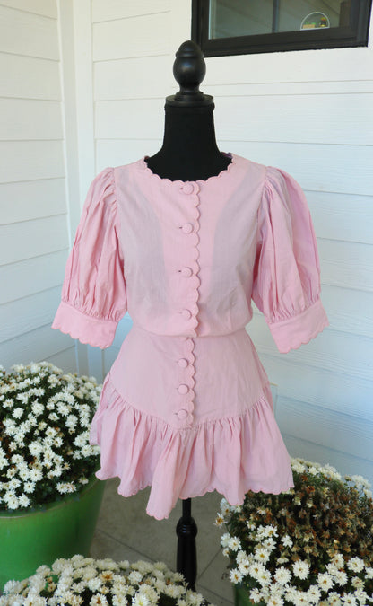 Peony Blouse and Skirt Set