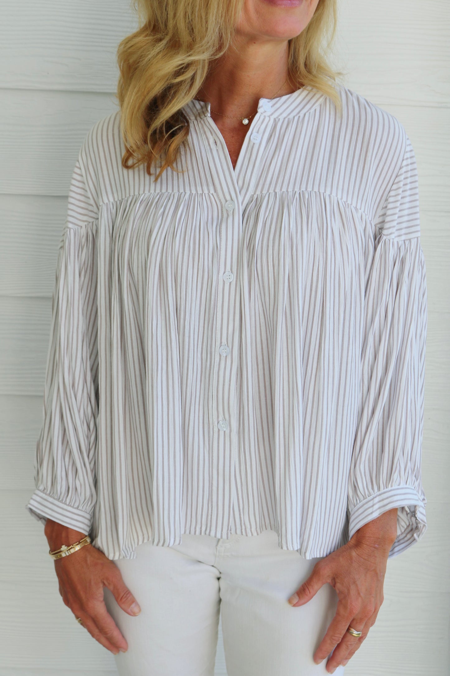 Sunday Button Down Blouse Top