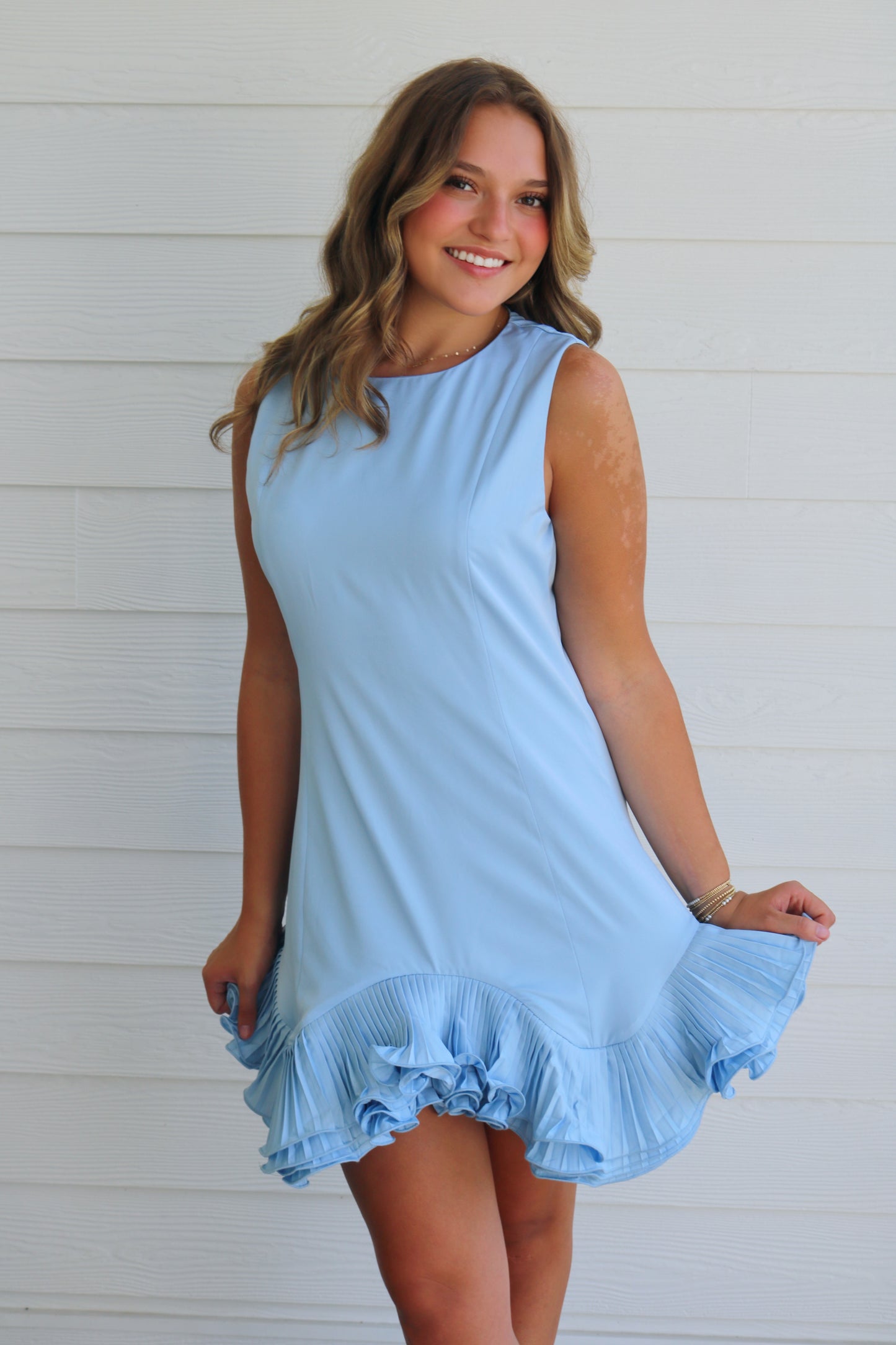 Flutter Ruffle Mini Dress