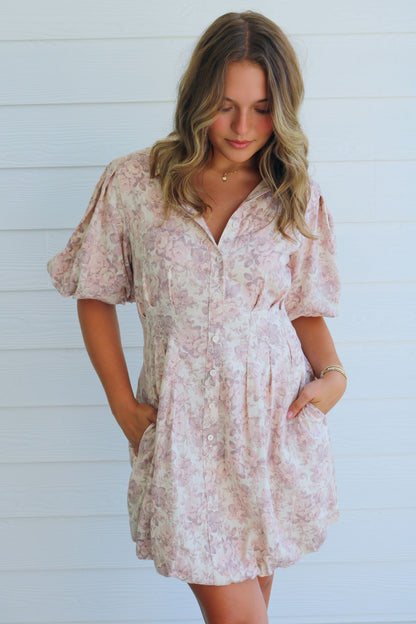 Bashful Bubble Hem Mini Dress