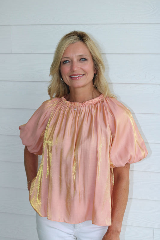 Just Peachy Blouse Top