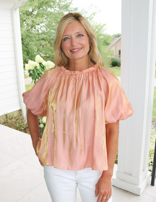 Just Peachy Blouse Top